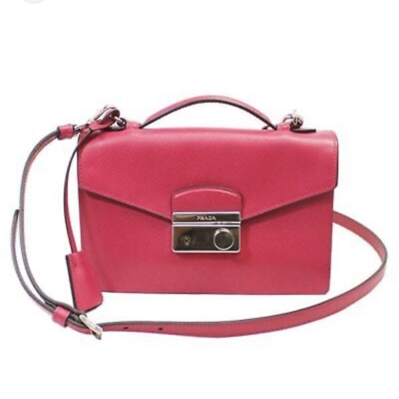 Prada Fuoco Saffiano Lux Leather Crossbody Bag BN0924 - Picture 2 of 10